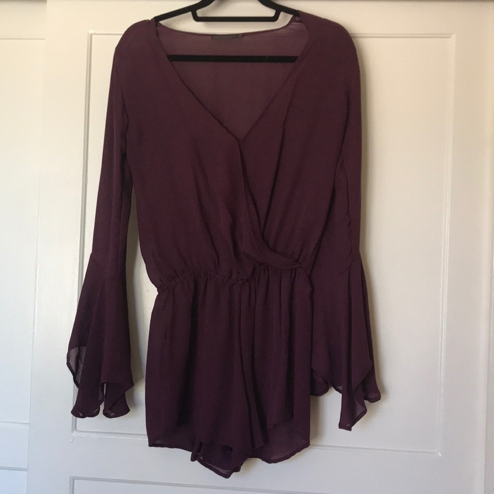 Sheer Maroon Romper!